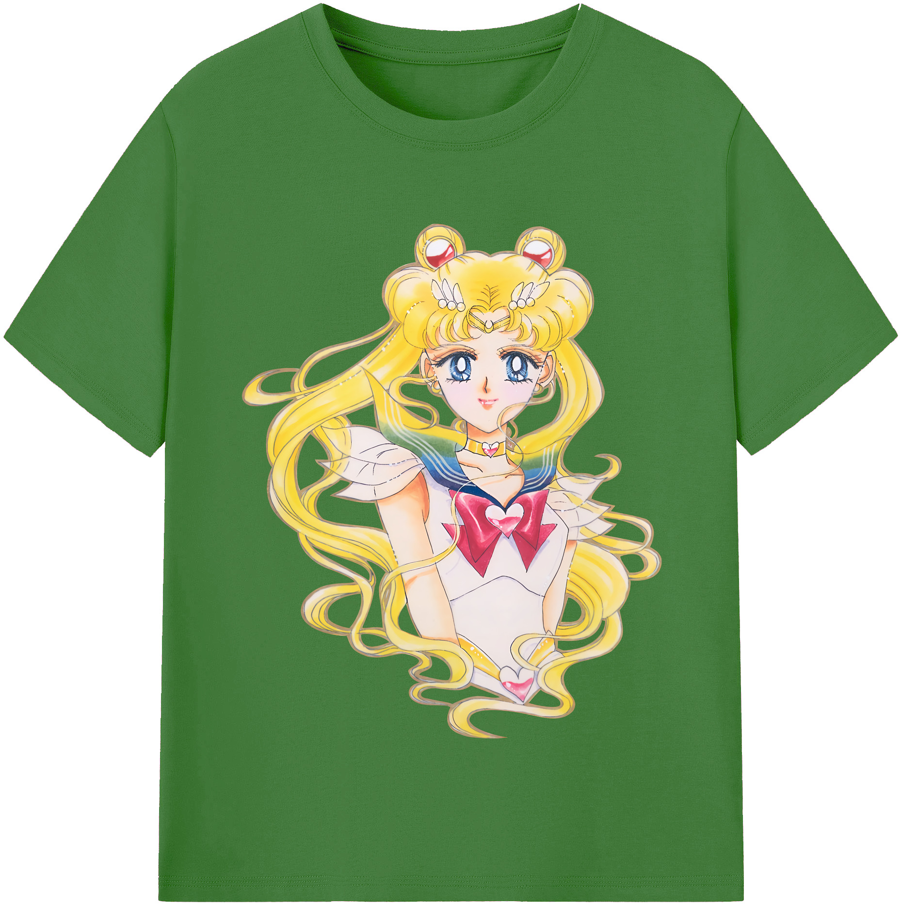 （画像用） 美少女戦士セーラームーン 月野 うさぎ つきの うさぎ Sailor Moon Tsukino Usagi レディースカジュアルプリントTシャツ（綿100％）